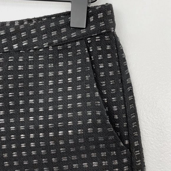 New Very J Shiny Stitch Textured Weave Shorts Black Size Small - Picture 3 of 16